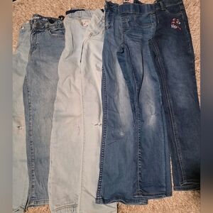 Lot Of 7 Girls Jeans Size 10 Different Brands Different Styles
